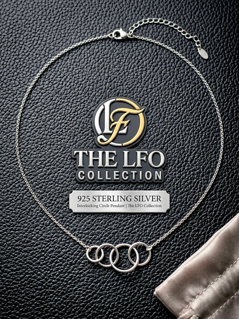 The LFO Collection Interlocking Circle Pendant Necklace Silver & Gold